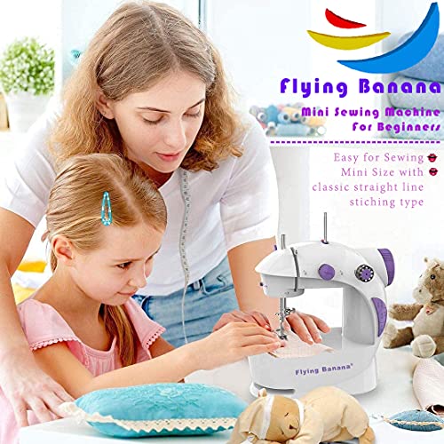 Mini Sewing Machine, Adjustable 2-Speed 2-Thread Portable Electric Sewing Machine with Foot Pedal C993