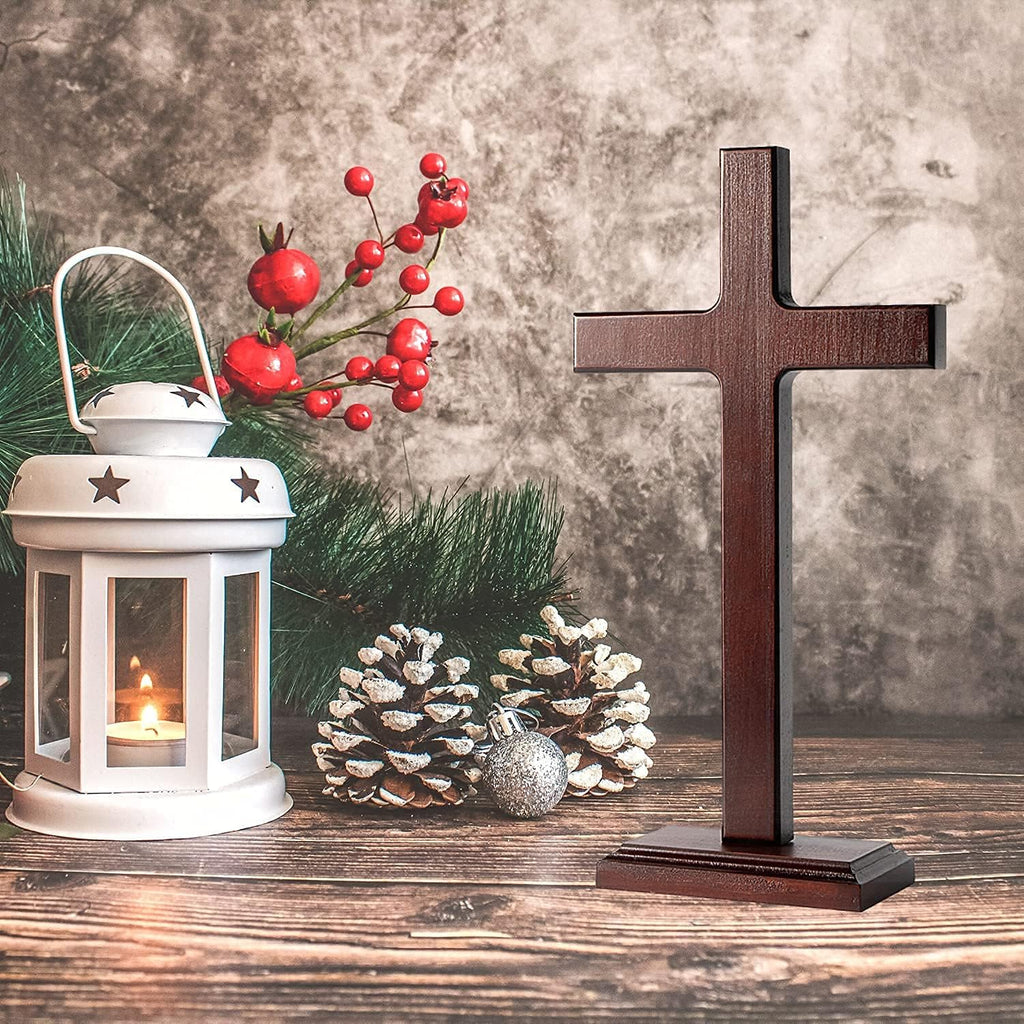 12.5 Inch Wooden Wall Cross J842780