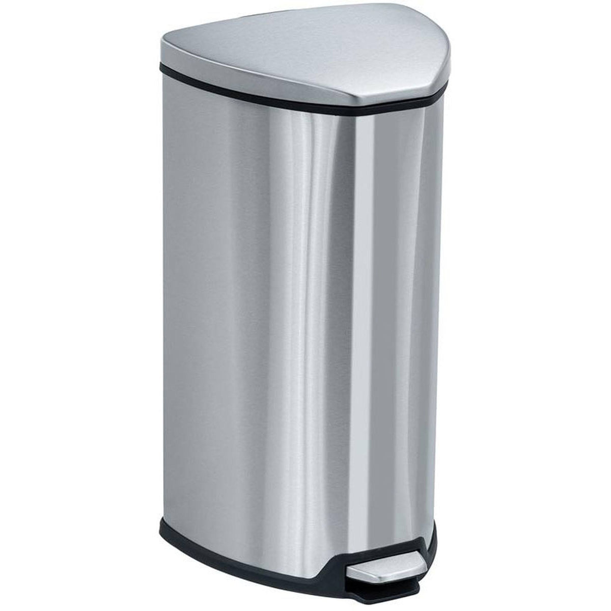 Stainless Steel Trash Can with Flip Lid and Foot Pedal P3608