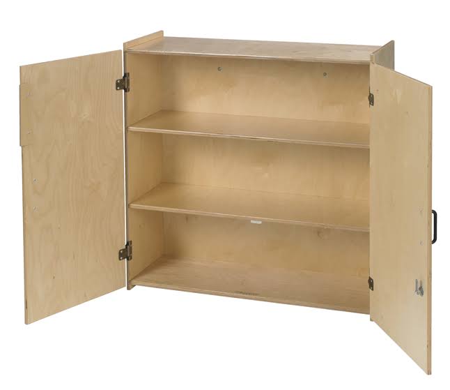 Locking Wall-Storage Cabinet, 3 Shelves A78312