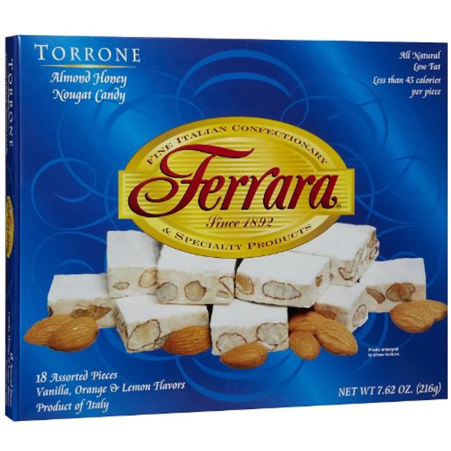Traditional Italian Torrone 7.62 Oz 18 Pieces C9977