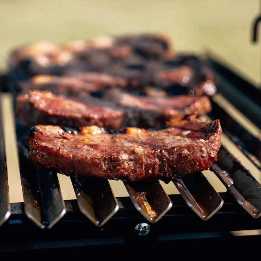 Steel Wood & Charcoal Argentine Grill with Ceramic Brick Lining K67572