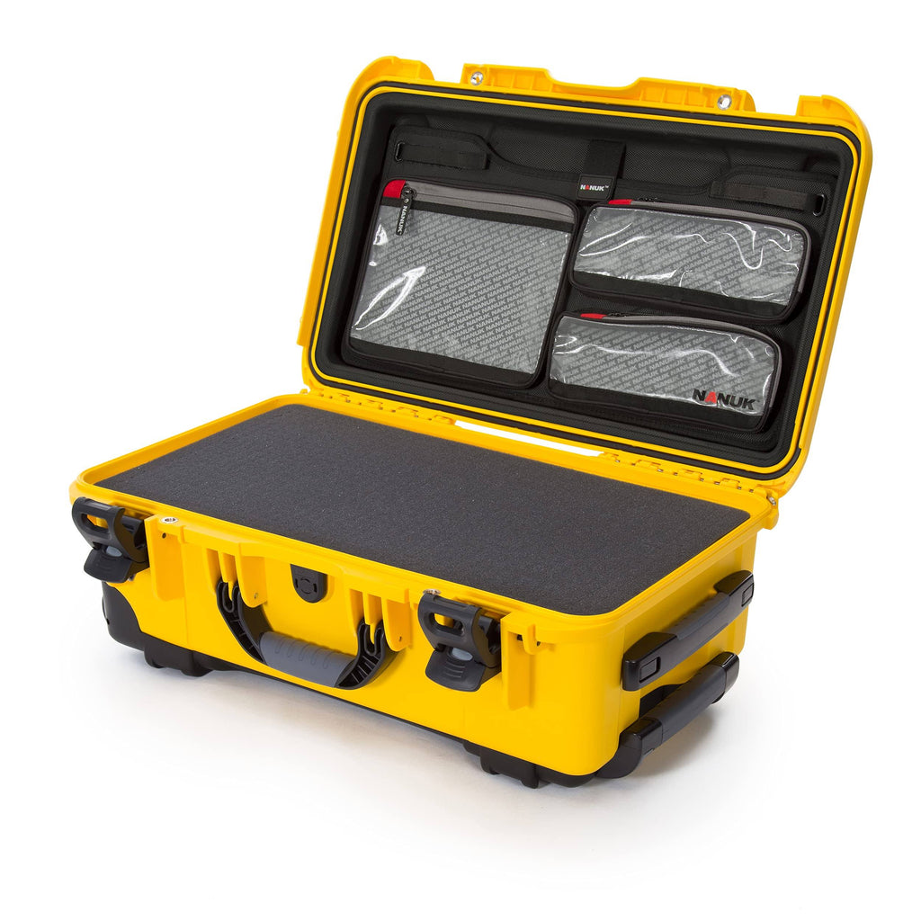 Yellow Protective Case with Foam Insert and Lid Organizer N781