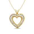 14k Yellow Gold Heart Shaped Necklace V783