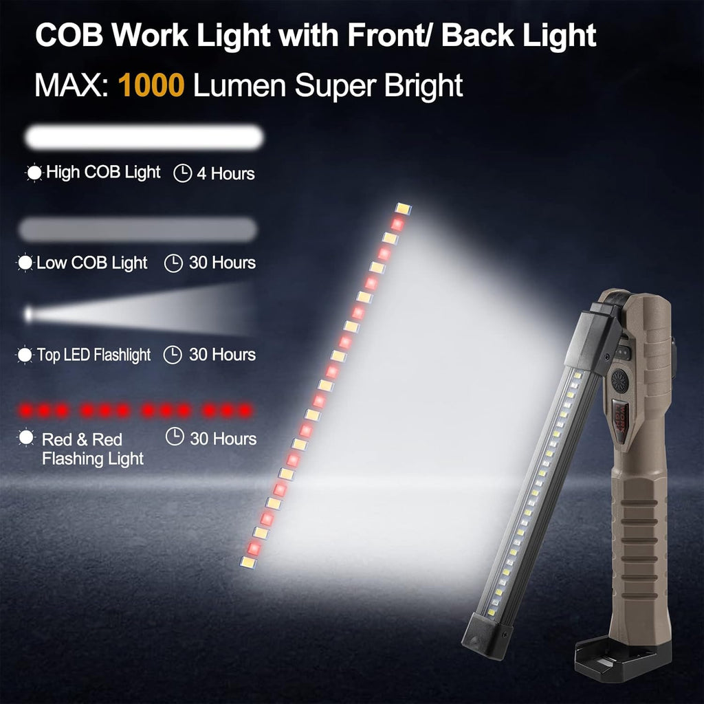 Rechargeable Foldable LED Work Light with Magnetic Base N6232