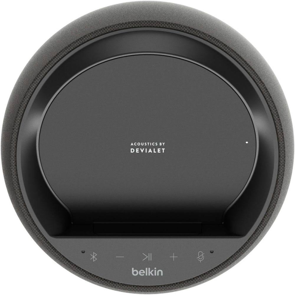 Black Smart Speaker with Wireless Charger X412