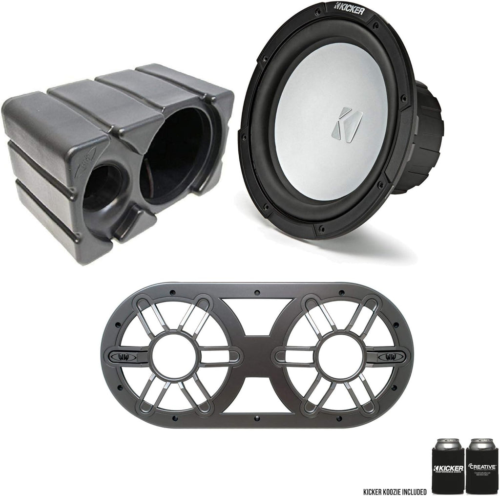 10-inch 2-Ohm Marine Grade Subwoofer with Ported Enclosure I65029