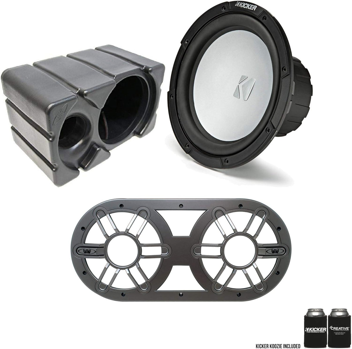10-inch 2-Ohm Marine Grade Subwoofer with Ported Enclosure I65029