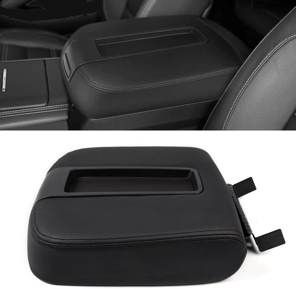Front Center Console Lid Armrest for Chevy GMC Silverado Sierra 2007-2014 (Gray) Pack of 2 L557034