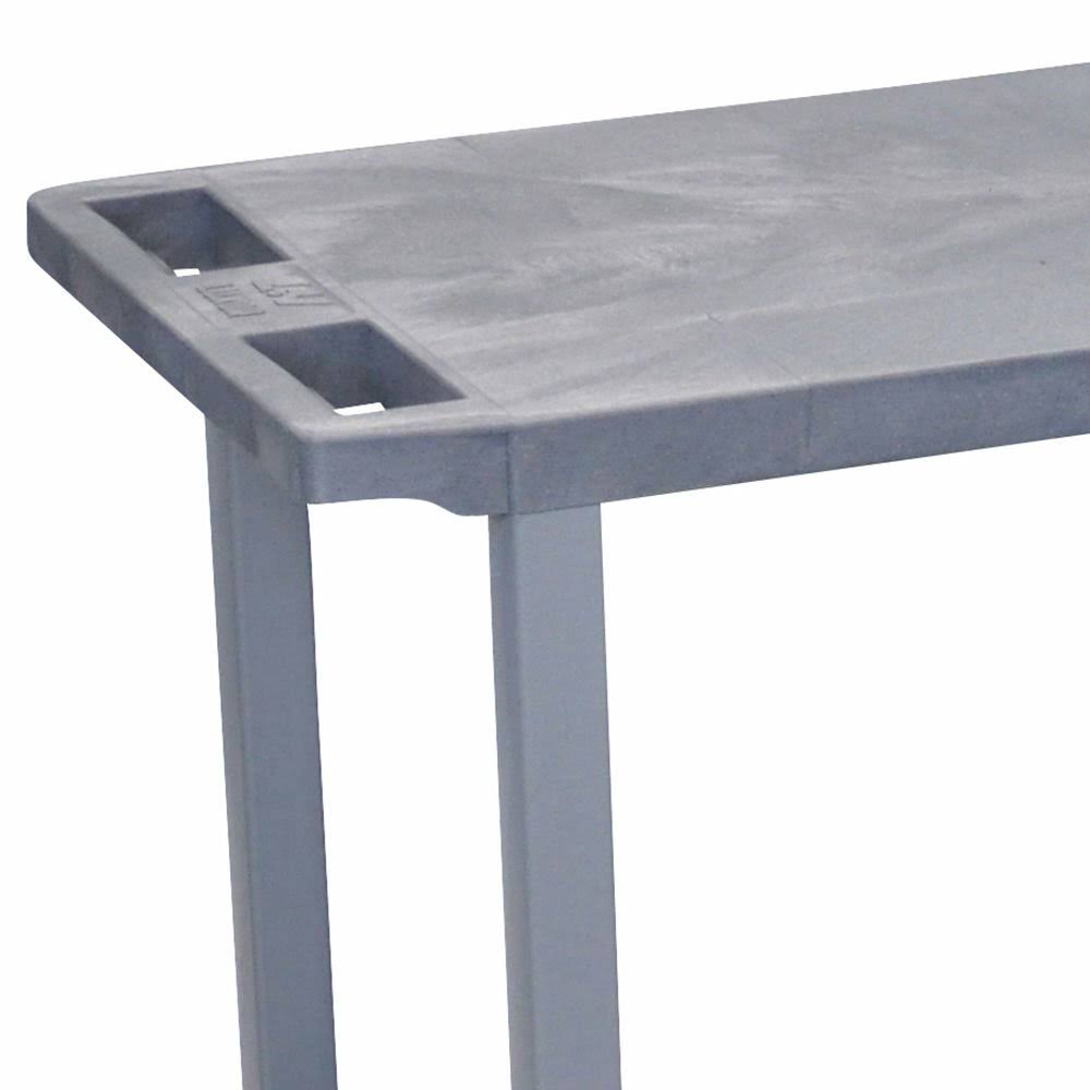 Gray Cart with 2 Flat Shelves M5766
