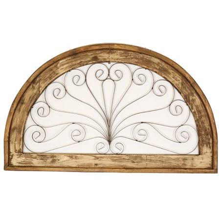 Antique White Half Moon Wall Decor V840075