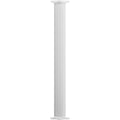 8x22 x 10& Endura-Aluminum Column, Round Shaft, Non-Tapered, Fluted, Primed, Ready for Paint w/ Cap P829670