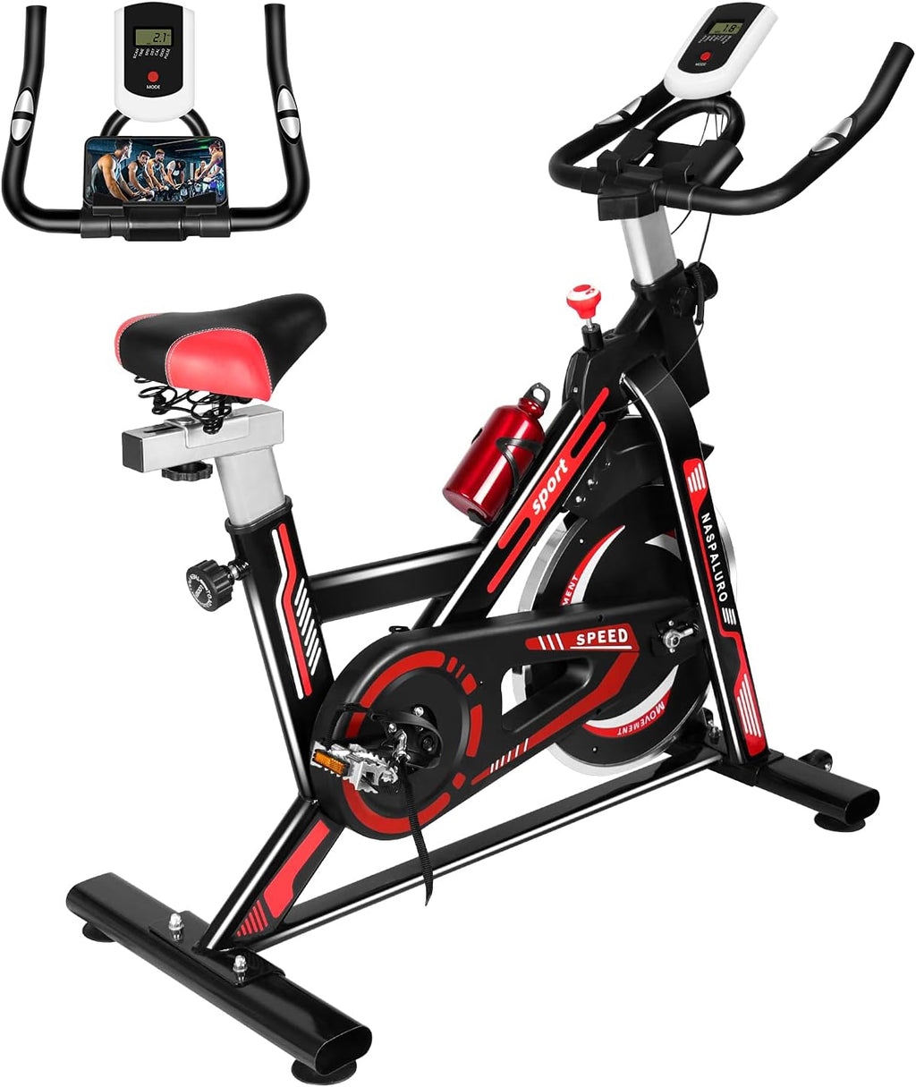 Resistance Exercise Bike with Hyper Quiet Wrapped Fly Wheel Support 350 lbs Weight Capacity X37796