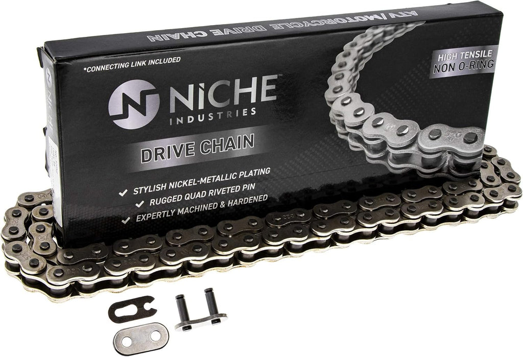Drive Sprocket Chain Combo Front 16 Rear 40 Tooth 520NZ Standard 114 Links Pack of 2 T8421