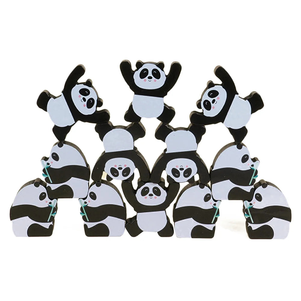 12Pcs Wooden Building Blocks Stacking Puzzle Toy L86687