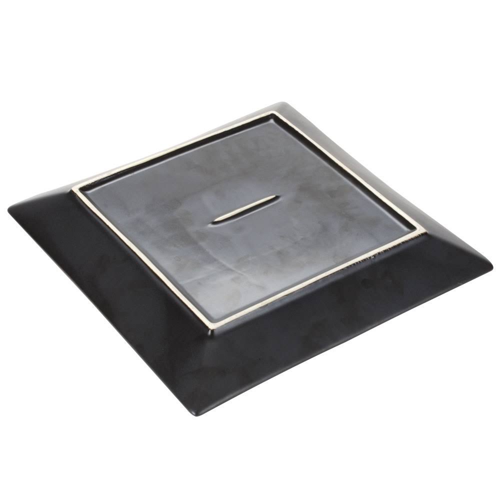5-Inch Lake Water Blue Square Plate Q55258