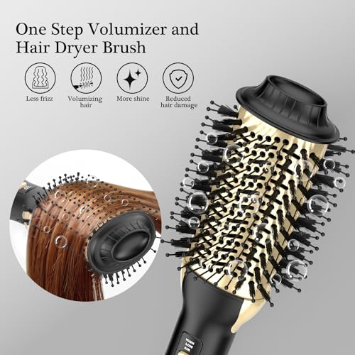 Hot Air Brush Blow Dryer Brush (Black, Red) N290457