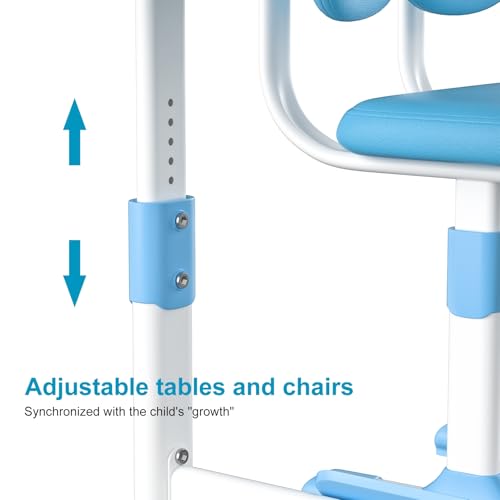 Height Adjustable Kids Desk and Chair Set with Book Stand Z703166