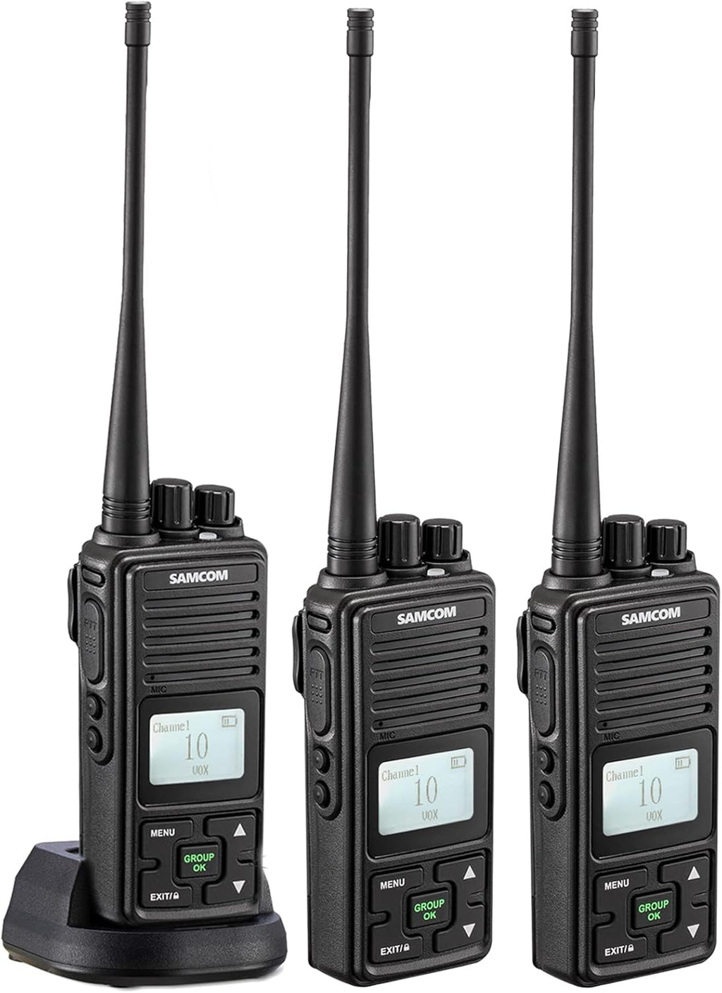 2 Pack 2 Way Radio 3000mAh Rechargeable UHF Walkie Talkie P118962