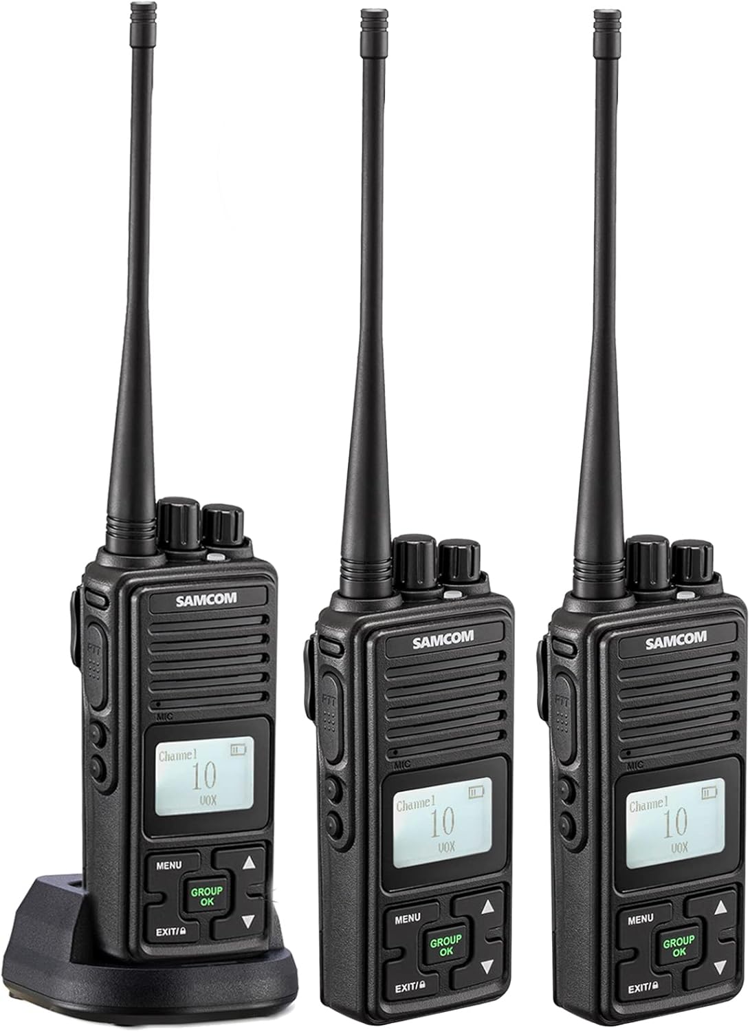 2 Pack 2 Way Radio 3000mAh Rechargeable UHF Walkie Talkie P118962