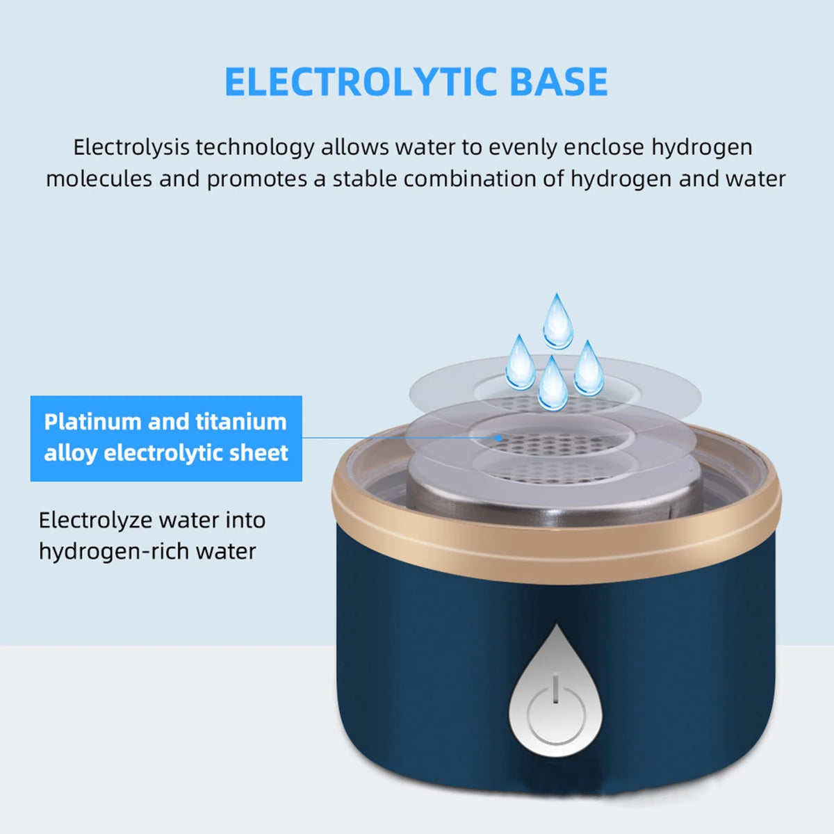 420ml Rechargeable Glass Hydrogen Water Bottle Y901147