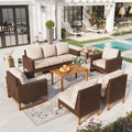 9 Piece Wicker Patio Conversation Sofa Set W285395