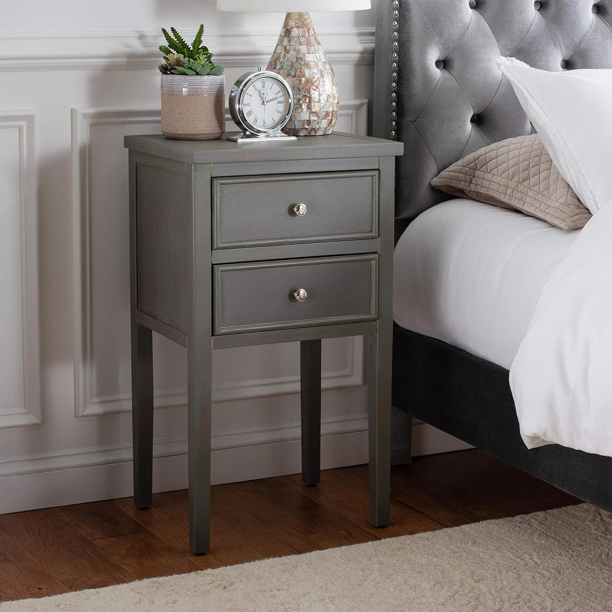 French Grey End Table T607