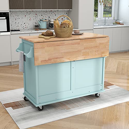 Black Rolling Kitchen Island with Drawers and Storage Cabinet V214415