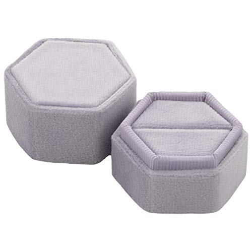 Lilac Velvet Hexagon Ring Box A967380