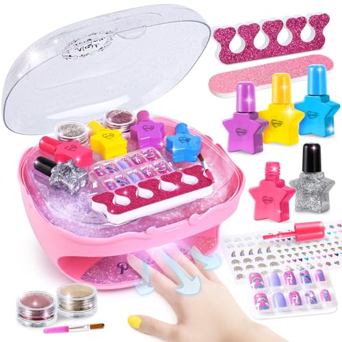 Nail Polish Kit with Pink Nail Dryer P60432