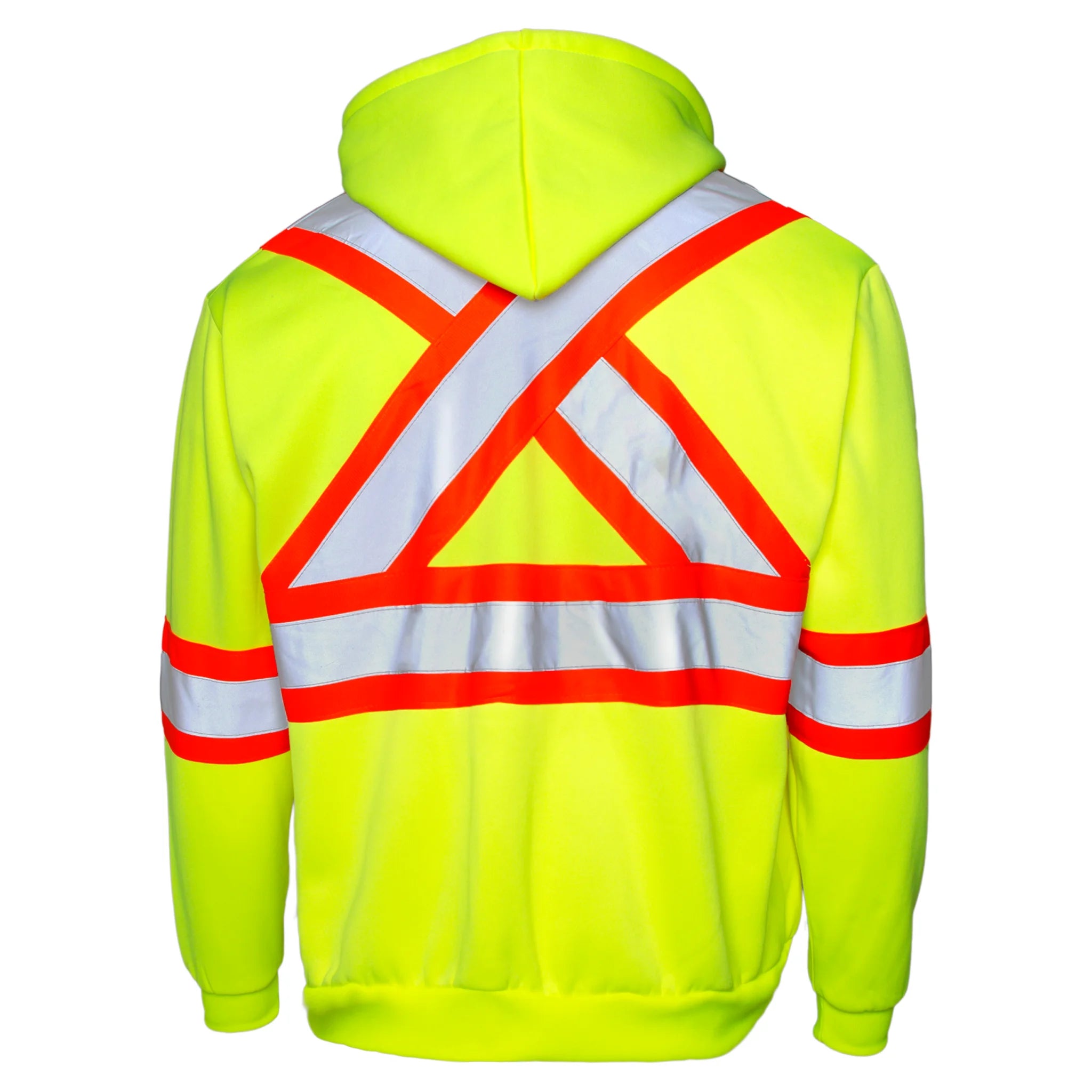 Hi-Vis Safety Full-Zip Hoodie, Yellow, L T20172