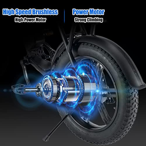 20" Fat Tire 48V 15Ah Removable Battery Electric Bicycle 750W 30MPH Shimano 7 Speed T282