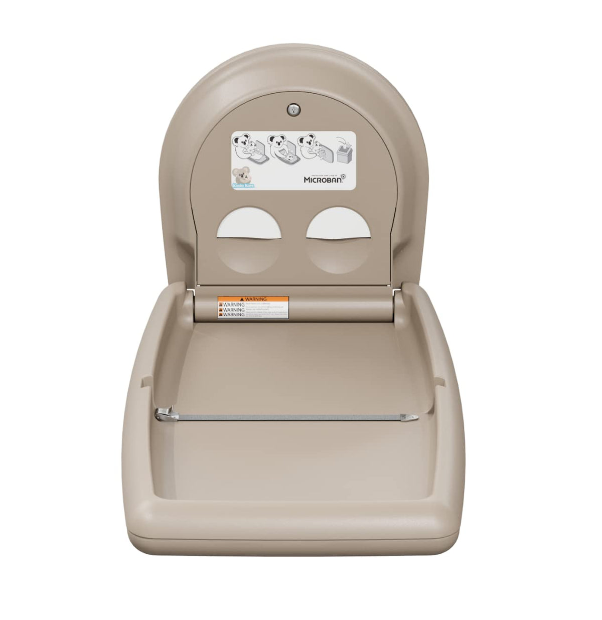 Beige Vertical Surface-Mounted Baby Changing Station-Table O747