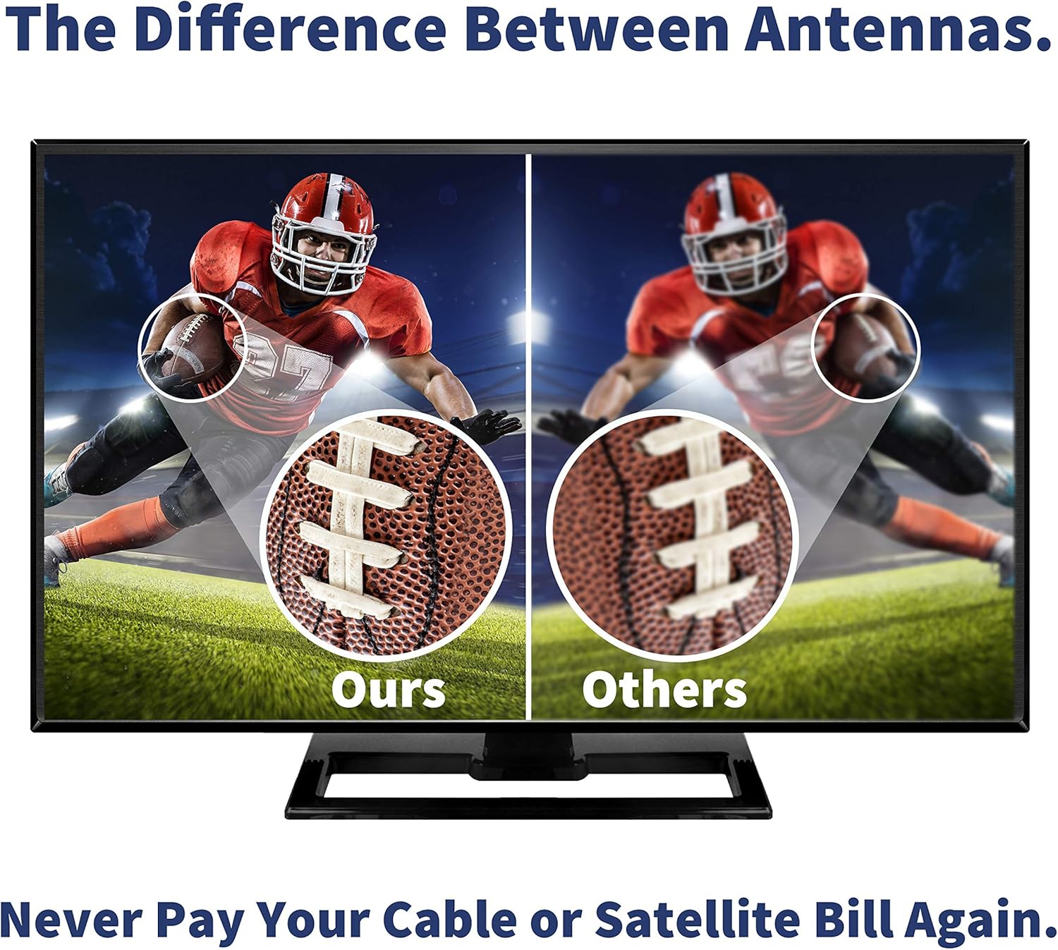 150 Miles Outdoor TV Antenna with 60FT RG6 Cable K9164
