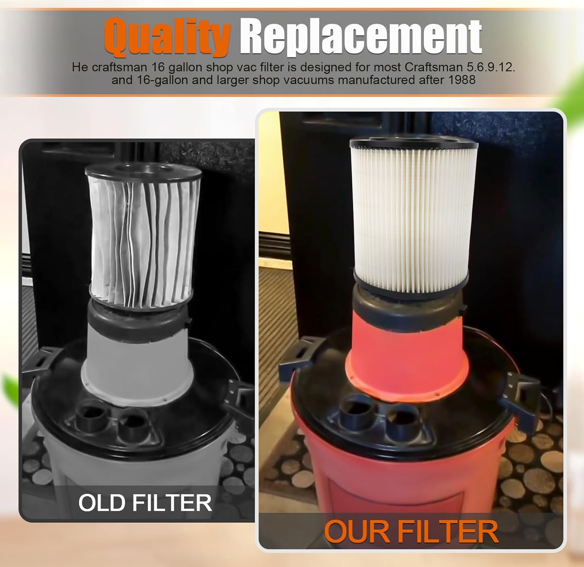 Filter for 16 Gallon Shop Vac W91047