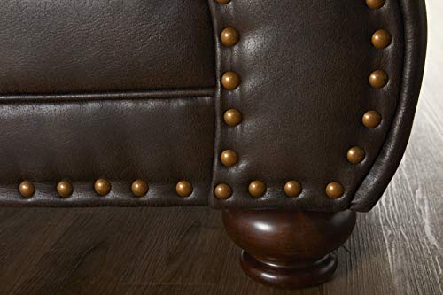 Brownie Faux Leather Sofa & Loveseat Set D5845