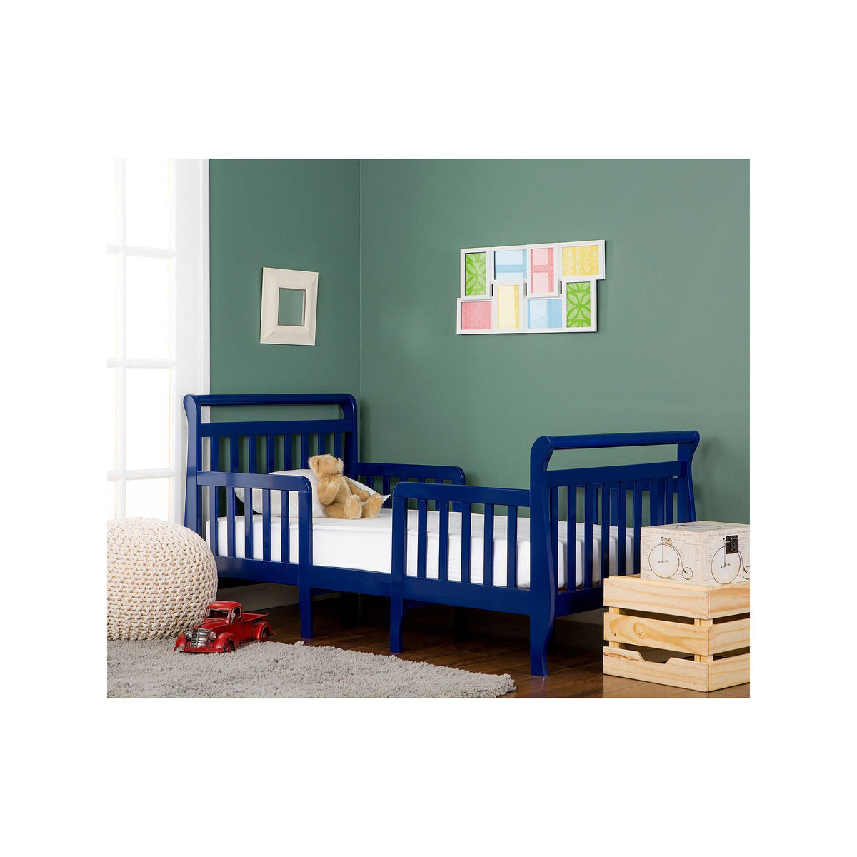 Royal Blue 3-in-1 Convertible Toddler Bed V1150