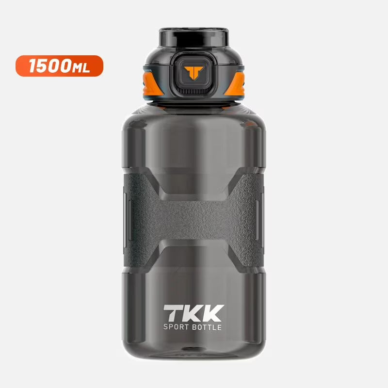 1500ml Tritan Black Sports Water Bottle with Tea Strainer L15515