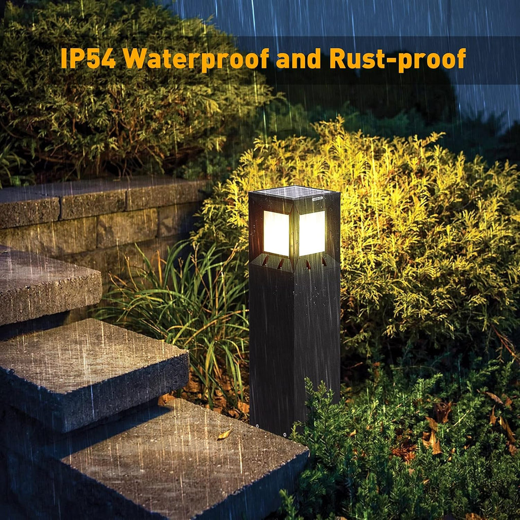 Solar Landscape Path Light, 32 Inches Outdoor Bollard Lighting Y79824