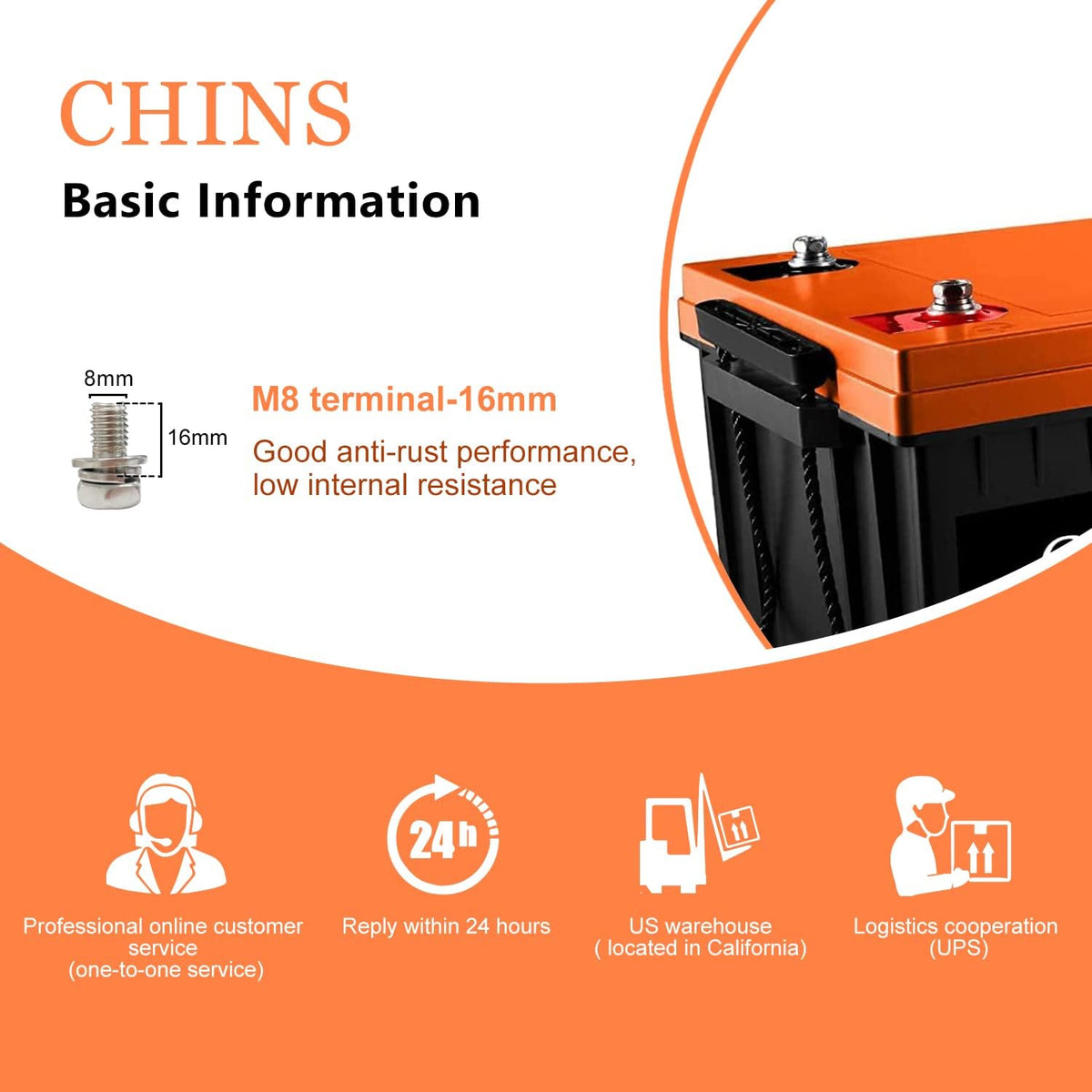 24V 200Ah Lithium Battery with 200A BMS Q34574