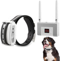 White Wireless Dog Fence System with Waterproof Rechargeable Collar Receiver F39477