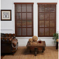 Cordless Faux Wood Blind Dark Oak B132047