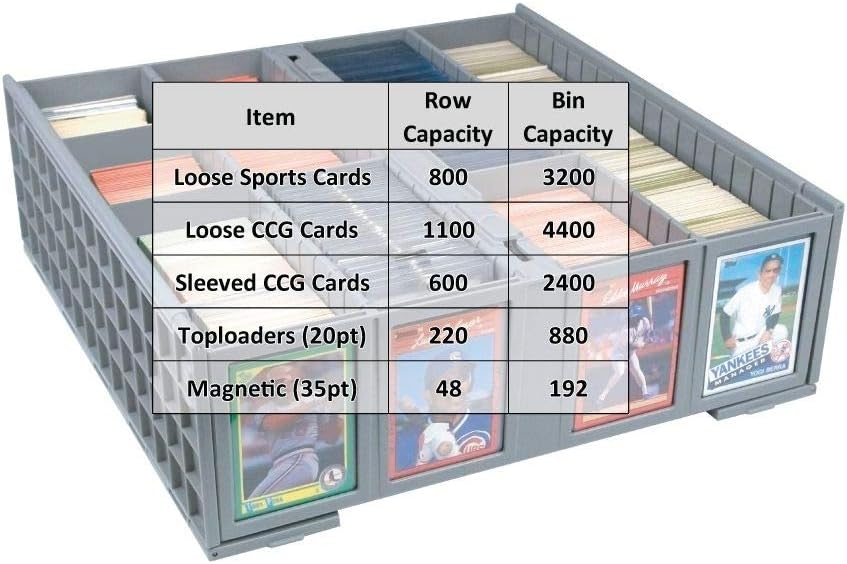Gray Collectible Card Bin G475