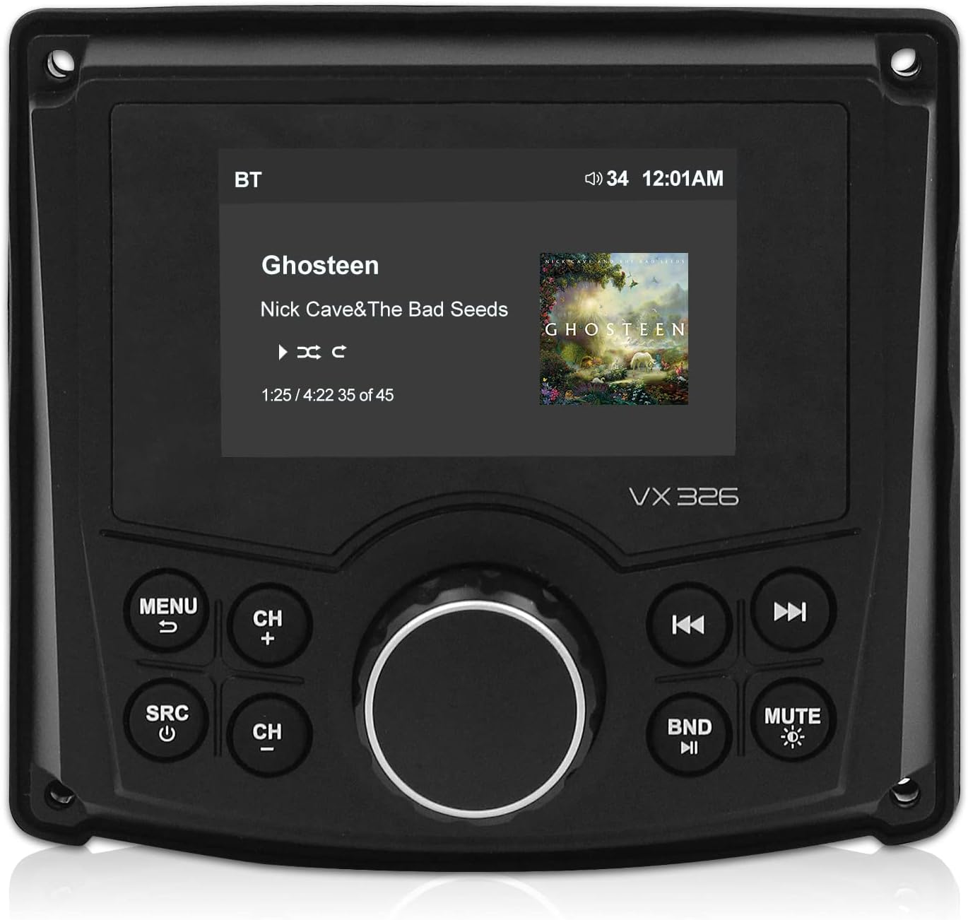 Marine Stereo Bluetooth Waterproof Digital Media Receiver with AM/FM, USB, MP3 Q637