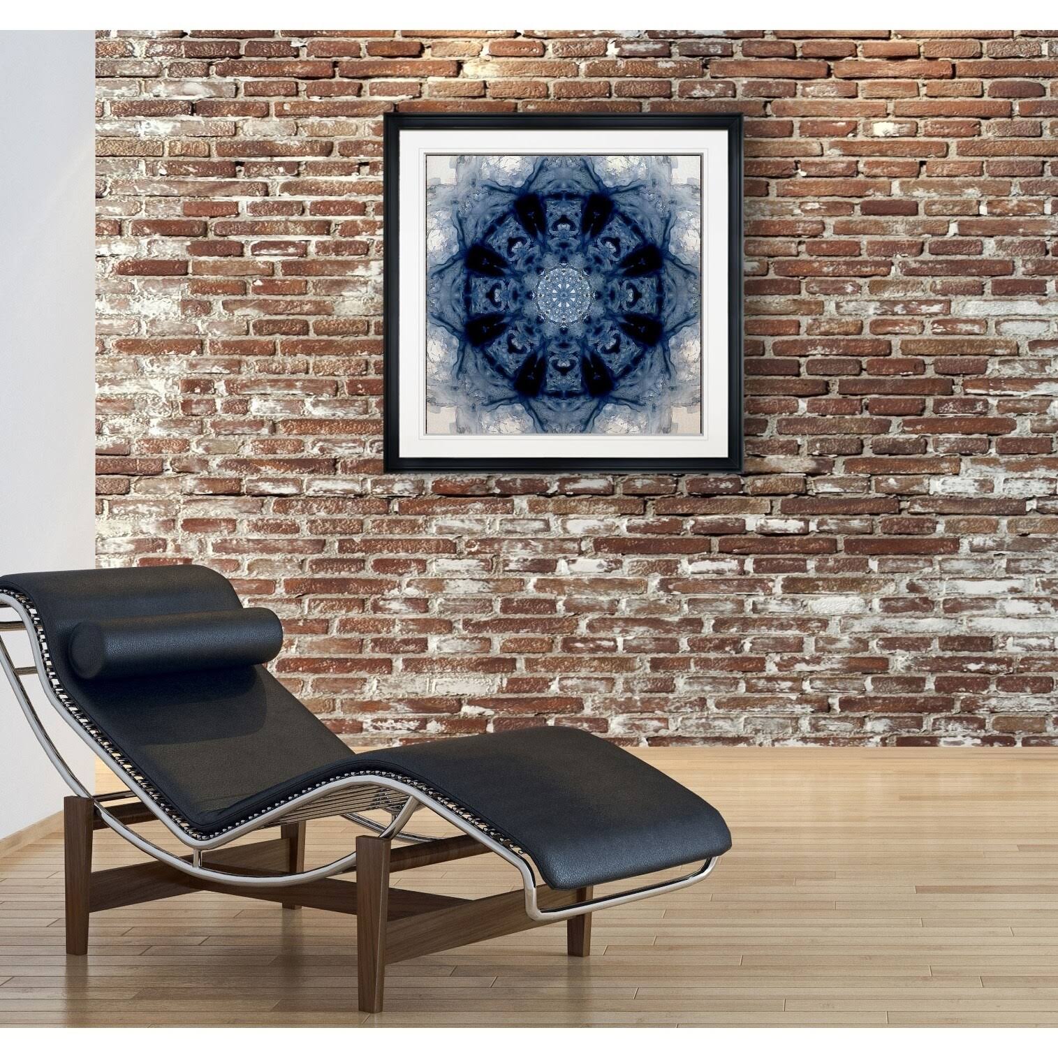 Indigo Framed Giclee Print 38x38 C7821