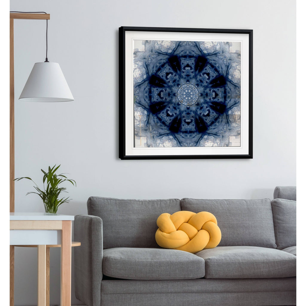 Indigo Framed Giclee Print 38x38 C7821