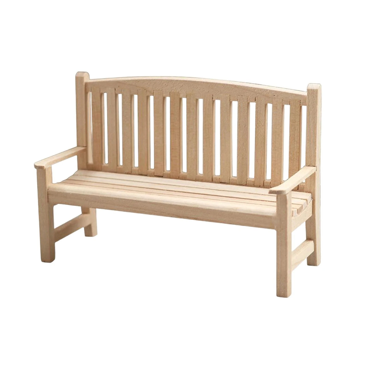 1/12 Scale Unpainted Wooden Dollhouse Outdoor Double Seat D747781