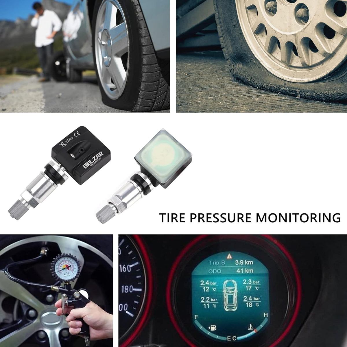 TPMS Preprogrammed 315MHz Tire Pressure Sensors 4 Pack L6750