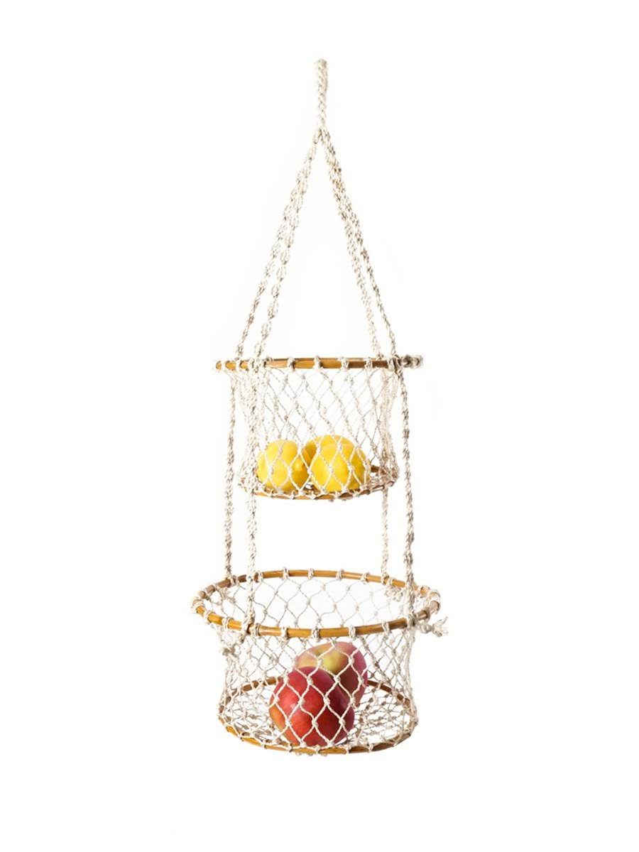 Brown Double Hanging Basket S354