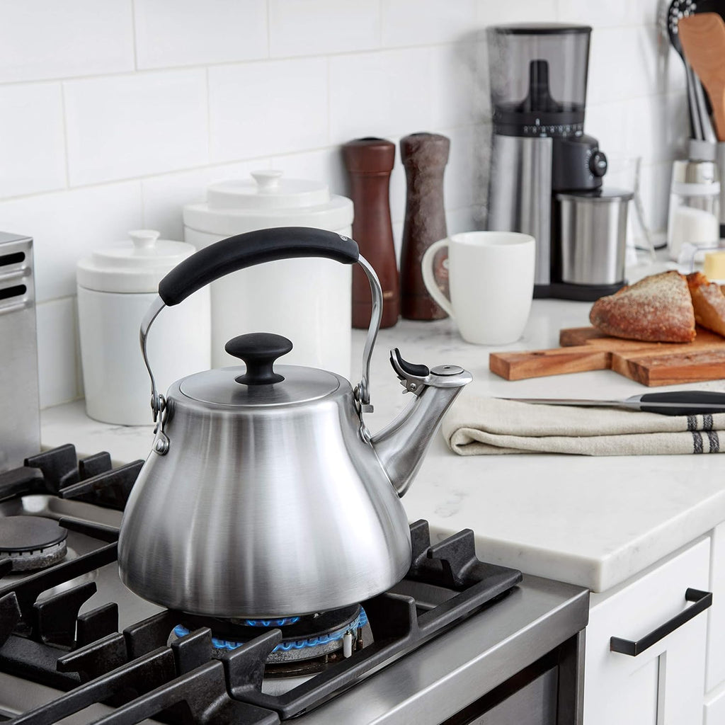 Brushed Stainless Steel Tea Kettle A199975